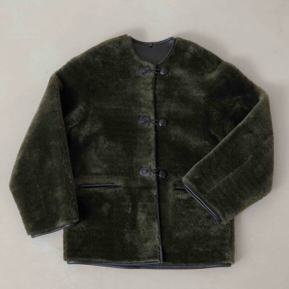Mango Mandarin Faux Fur Jacket - Picture 1 of 4